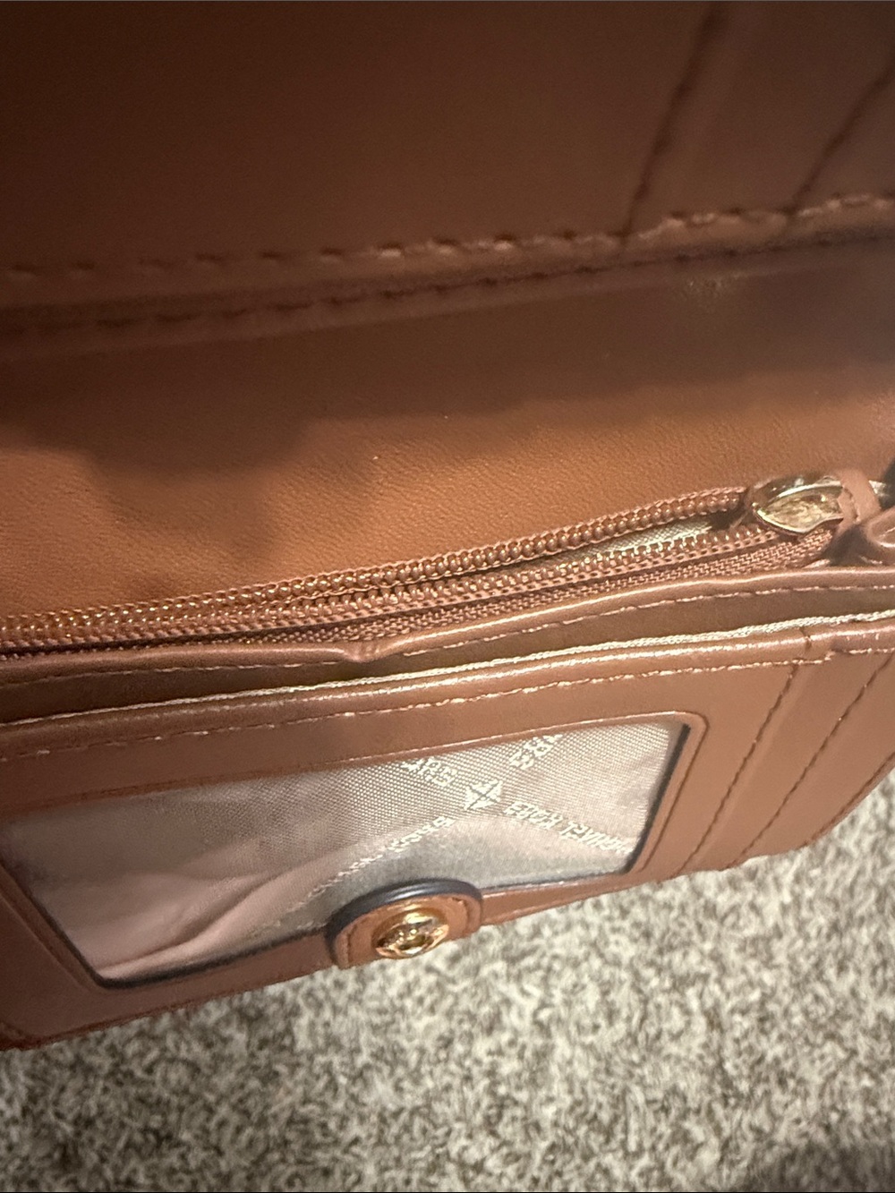 Michael Kors Beige/White MK Crossbody Bag with Wallet - Picture 9 of 11
